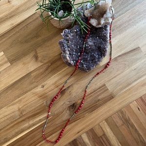 Lucky 🍀 Brand Necklace; long , beads